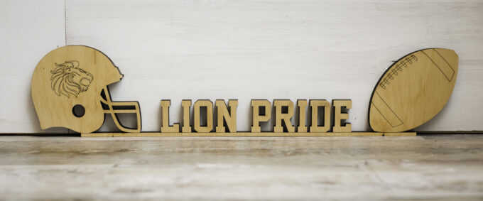 School 'Pride' Wood Sports Sign