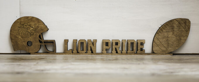 School 'Pride' Wood Sports Sign